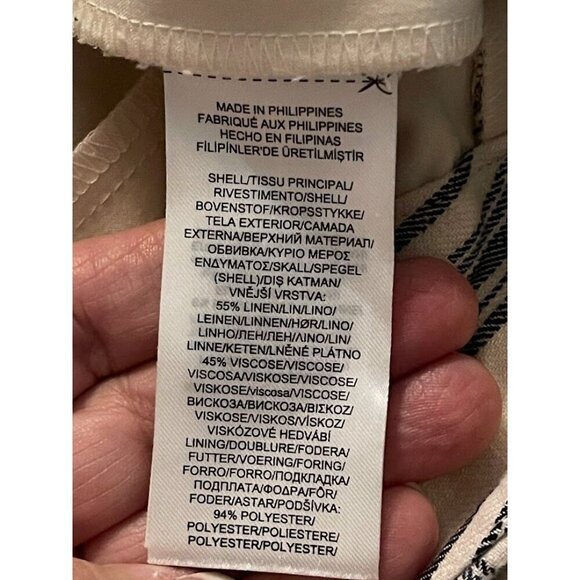 Lauren Ralph Lauren Striped‎ Linen & Viscose Blend Pants Women's Size 6 - Picture 3 of 13